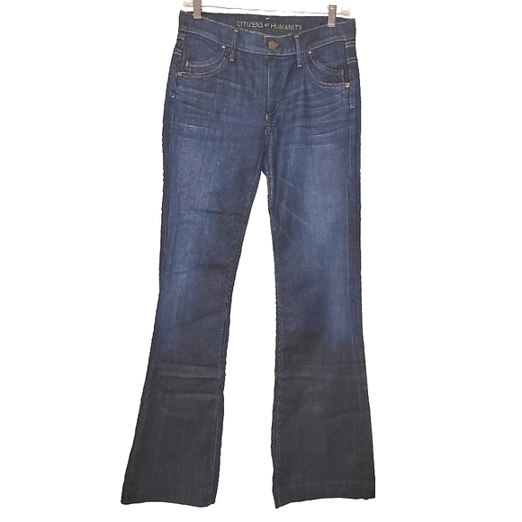Citizens Of Humanity "Hutton" Jeans Size 28 Medium Rise Wide Leg - Picture 1 of 15